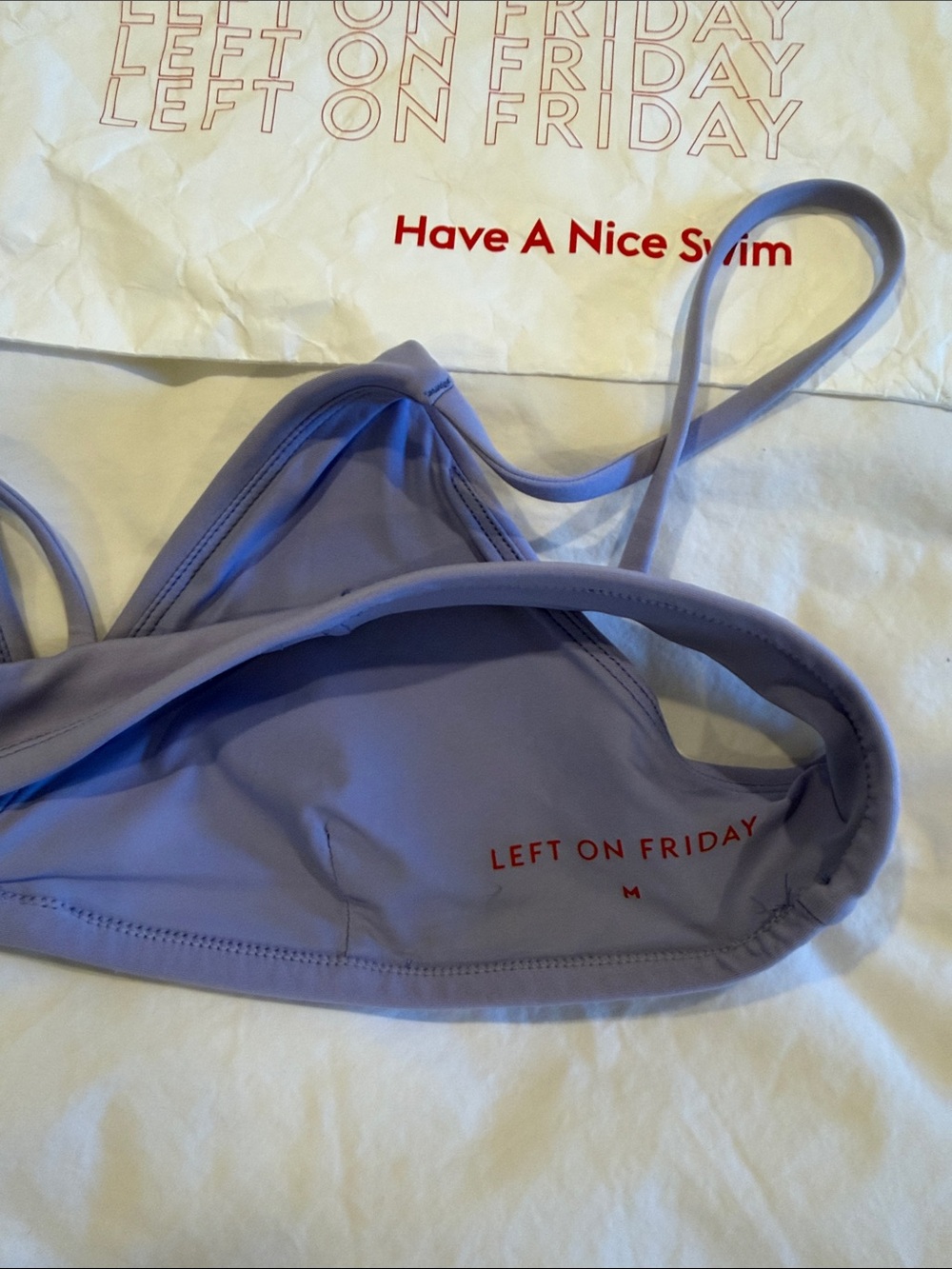 Left On Friday Lavender High-Waist Triangle Bikini - Picture 4 of 4